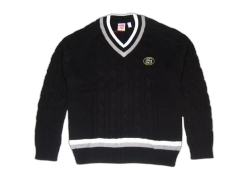 Supreme Lacoste Tennis Sweater Black