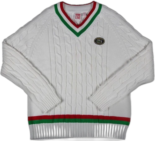 Supreme Lacoste Tennis Sweater White