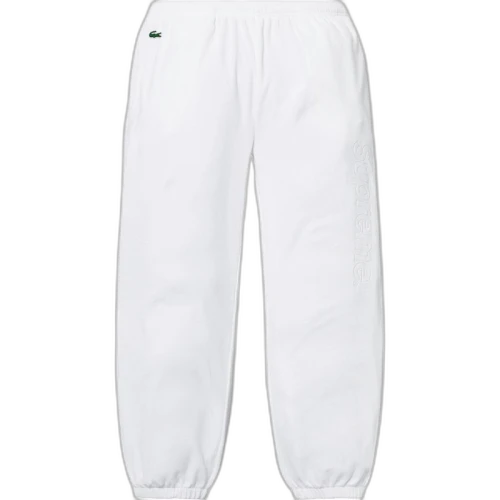 Supreme LACOSTE Velour Track Pant White