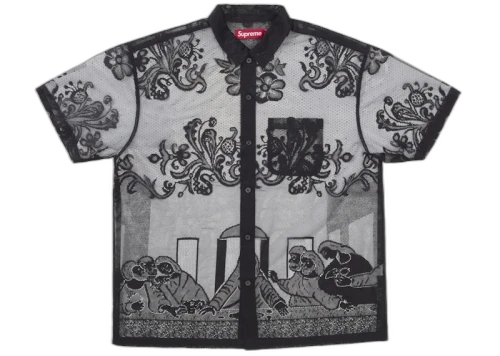 Supreme Last Supper Lace S/S Shirt Black