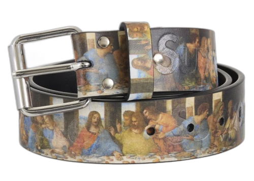 Supreme Last Supper Leather Belt Multicolor