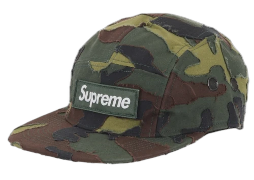 Supreme Layered Camo Camp Cap Woodland Camo