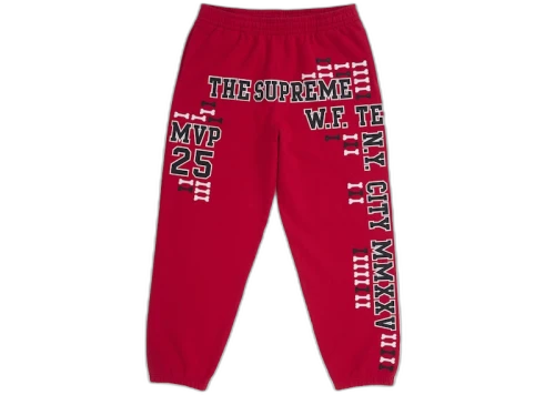 Supreme League Champs Sweatpant Red