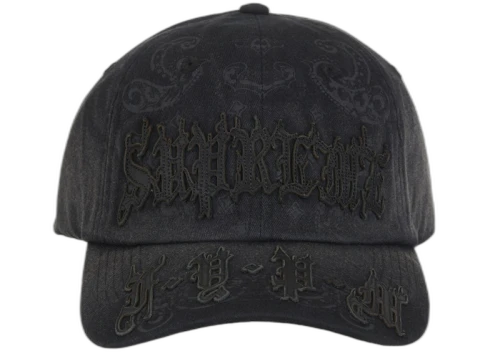 Supreme Leather Applique 6-Panel Black