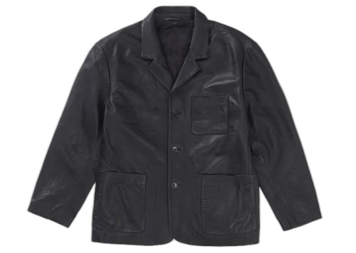 Supreme Leather Blazer (FW25) Black