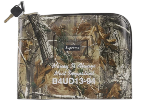 Supreme Leather Money Bag (FW25) Realtree Hardwoods Camo