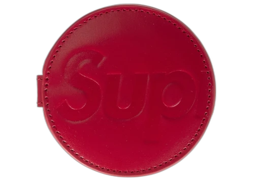 Supreme Leather Pocket Mirror Red