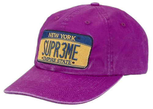 Supreme License Plate 6-Panel (FW25) Purple