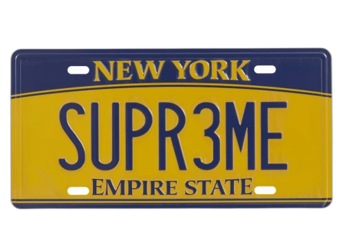 Supreme License Plate Multicolor