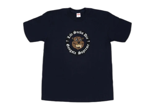 Supreme Life Sucks Die Tee Navy