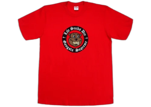 Supreme Life Sucks Die Tee Red