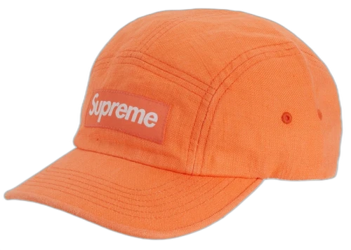 Supreme Linen Fitted Camp Cap Neon Orange