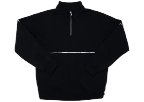 Supreme Logo Piping Half Zip Sweatshirt Black