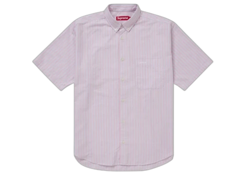 Supreme Loose Fit Oxford S/S Shirt Pink Stripe