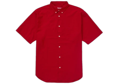 Supreme Loose Fit Oxford S/S Shirt Red