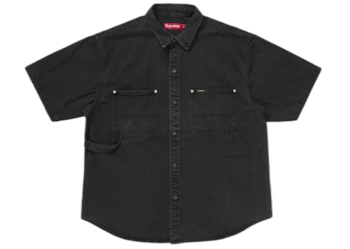 Supreme Loose Fit S/S Denim Painter Shirt (SS25) Black