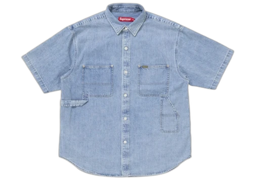 Supreme Loose Fit S/S Denim Painter Shirt (SS25) Denim