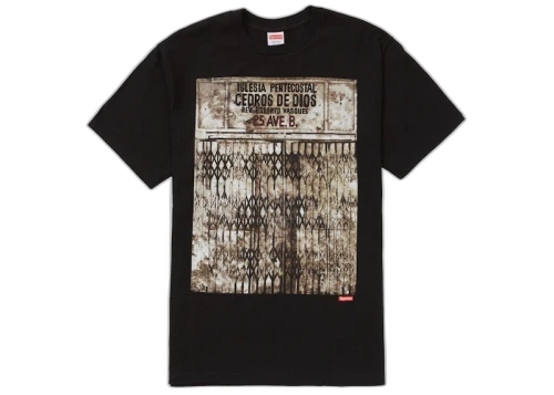 Supreme Martin Wong Iglesia Pentecostal Tee Black