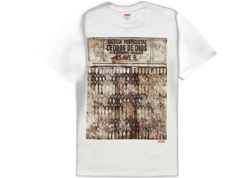 Supreme Martin Wong Iglesia Pentecostal Tee White