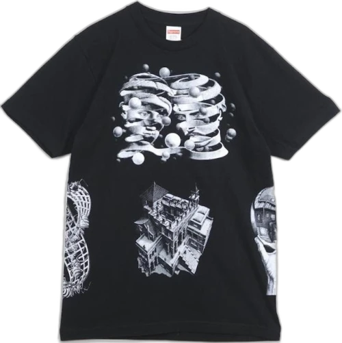 Supreme MC Escher Collage Tee Black