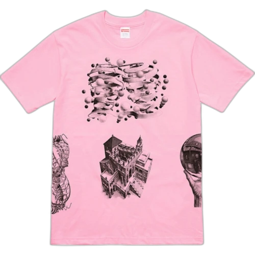 Supreme MC Esher Collage Tee Pink