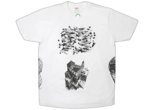Supreme MC Escher Collage Tee White