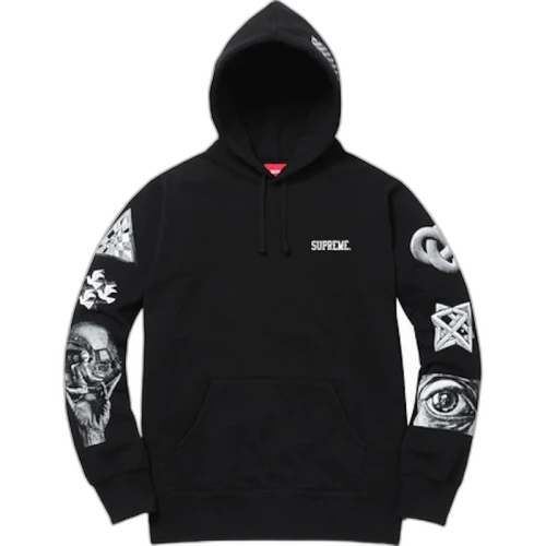 Supreme MC Escher Hoodie Black