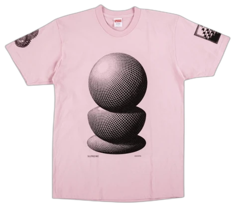 Supreme MC Esher Three Spheres Tee Pink