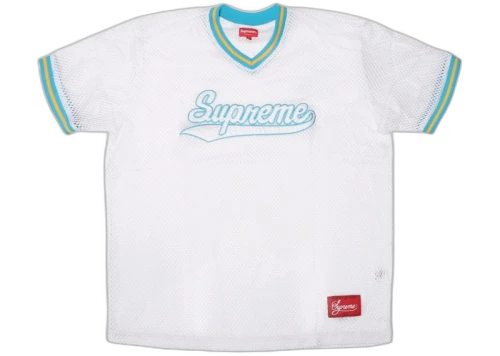 Supreme Mesh Baseball Top White