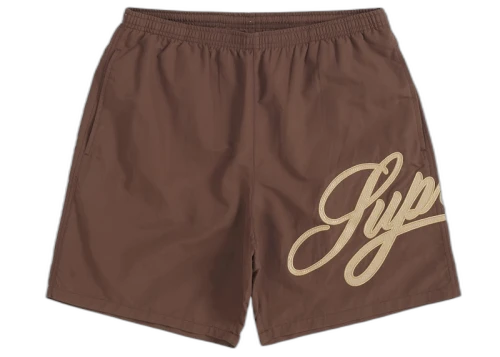 Supreme Mesh Script Water Short Brown
