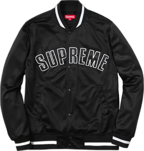Supreme Mesh Varsity Jacket Black