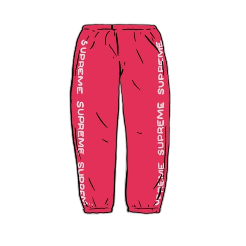 Supreme Metallic Rib Sweatpant Fuschia