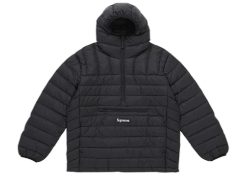 Supreme Micro Down Half Zip Hooded Pullover (FW25) Black