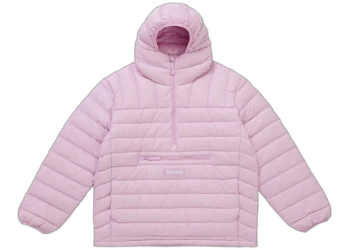 Supreme Micro Down Half Zip Hooded Pullover (FW25) Light Pink
