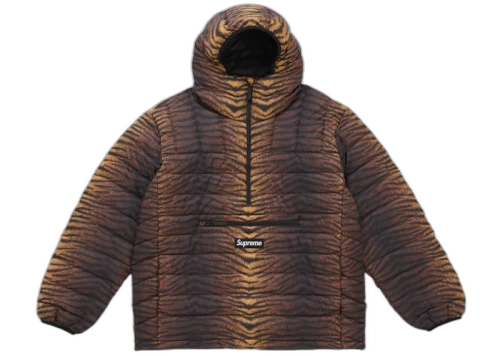 Supreme Micro Down Half Zip Hooded Pullover (FW25) Tiger