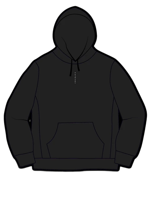 Supreme Micro Logo Hooded Sweatshirt Black