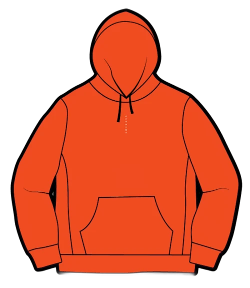 Supreme Micro Logo Hooded Sweatshirt Burnt Orange