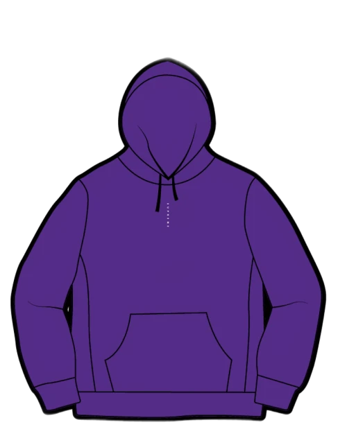 Supreme Micro Logo Hooded Sweatshirt Purple