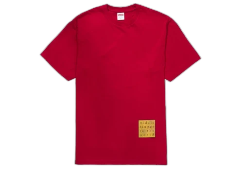 Supreme Middle Finger to the World Tee Red