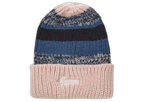 Supreme Mixed Stripe Beanie Pink