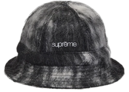 Supreme Mohair Plaid Bell Hat Black