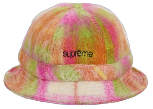 Supreme Mohair Plaid Bell Hat Multicolor