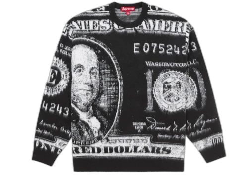 Supreme Money Sweater Black