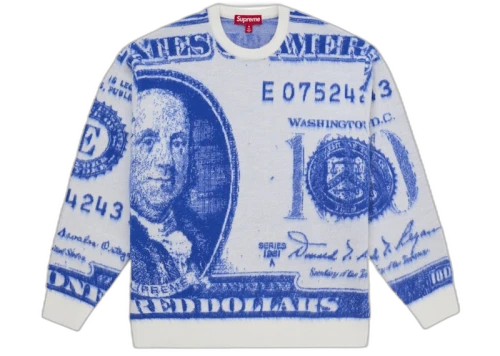 Supreme Money Sweater White
