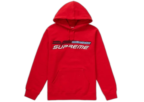 Supreme Motherfucker Hooded Sweatshirt Red