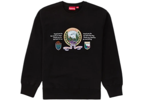 Supreme Mountain Crewneck Black