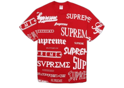 Supreme Multi Logo Tee Red