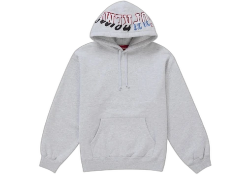 Supreme Multi Logos Hooded Sweatshirt Heather Grey