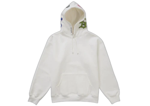 Supreme Multi S Logo Hooded Sweatshirt White