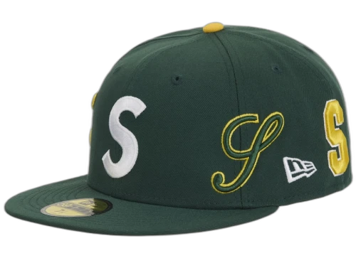 Supreme Multi S Logo New Era 59Fifty Fitted Hat Green